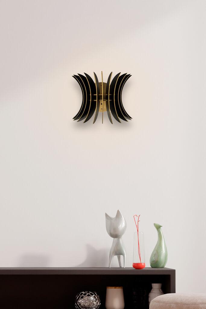 Opviq Zidna lampa E27 Grlo, Crna