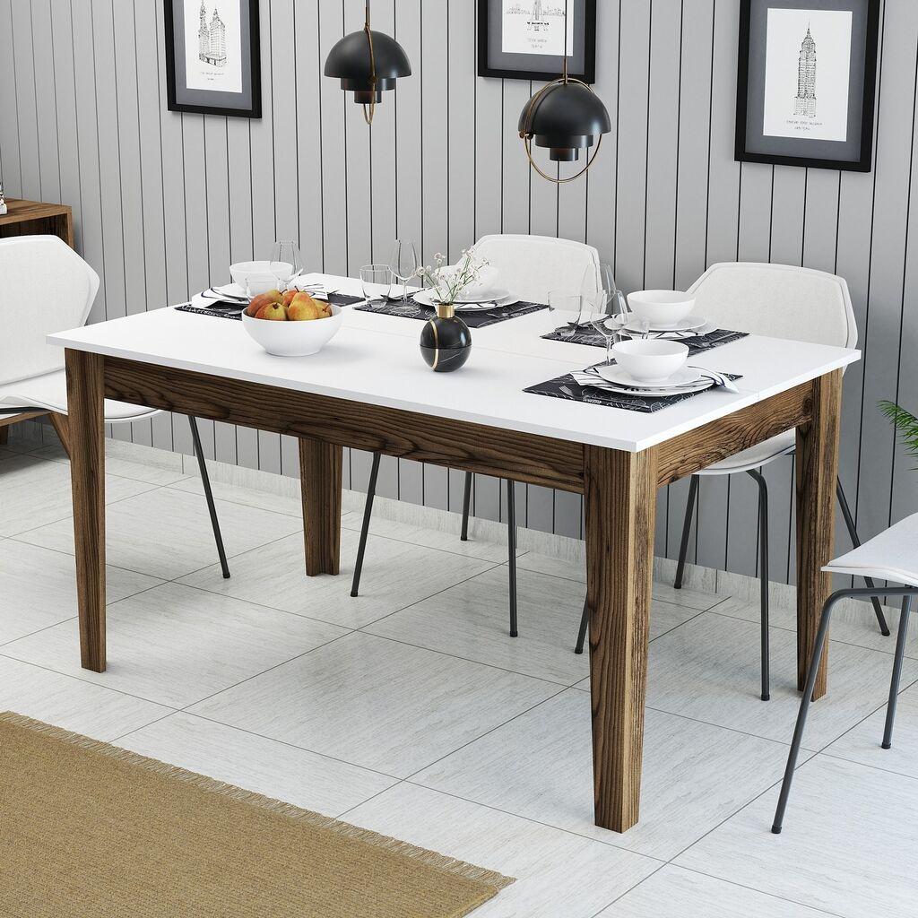 Hanah Home Milan 514 Trpezarijski sto, Bijelo-smeđi