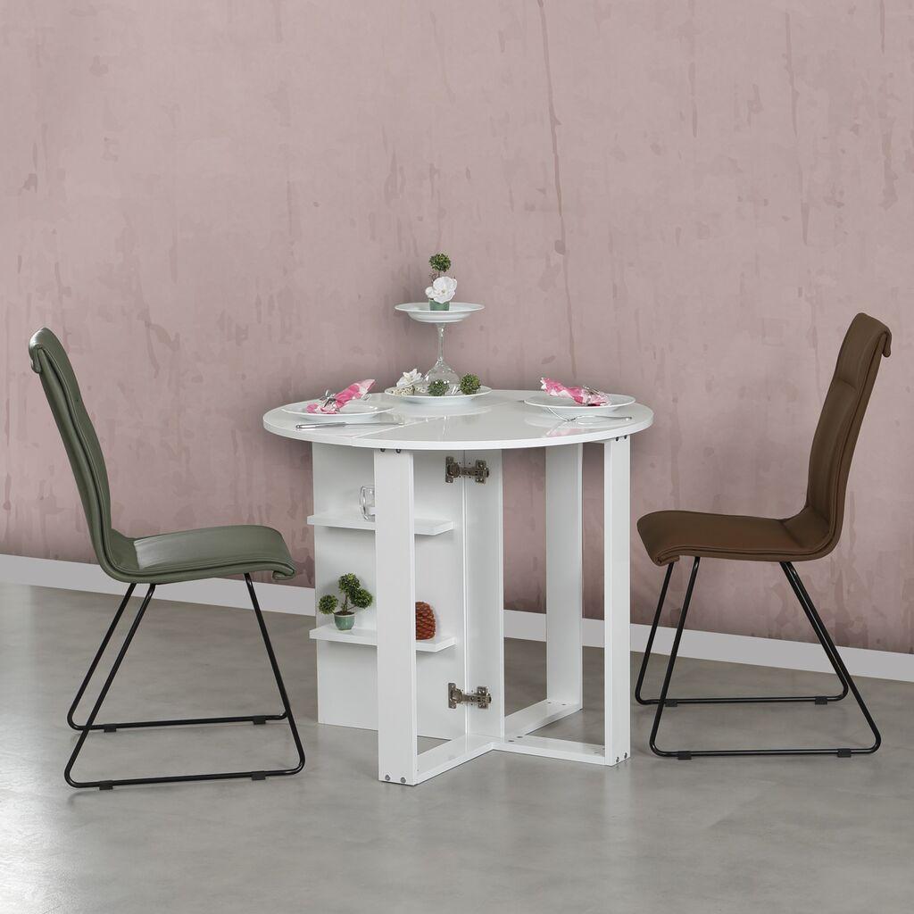 Hanah Home Sklopivi sto srednji 90x77x45cm Bijeli
