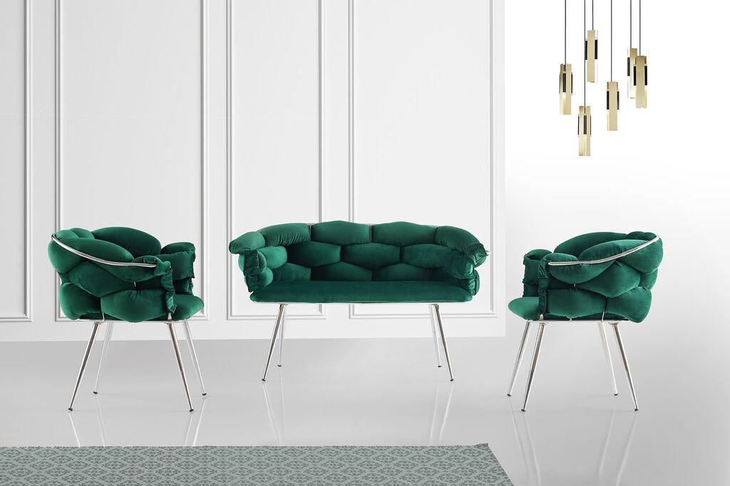 Hanah Home Balon 2118 Garnitura sofa, Zelena
