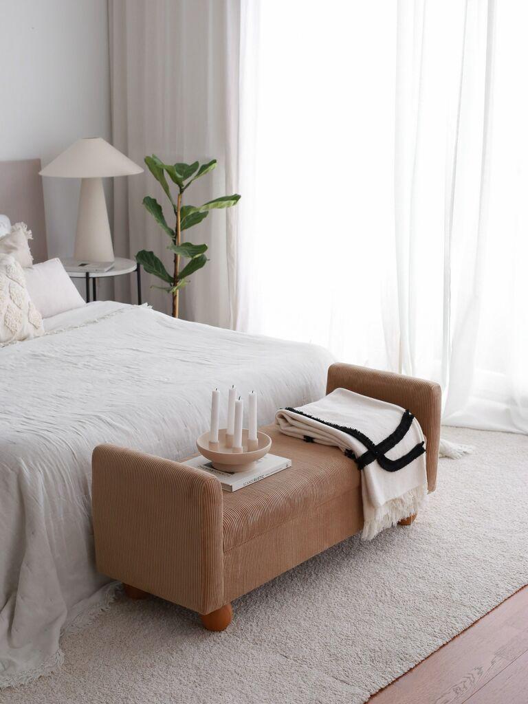 Atelier del Sofa Trpezarijska klupa Sandikli 115x55x40cm Camel