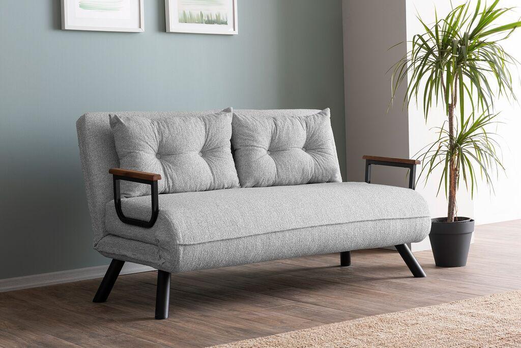 Atelier del Sofa Dvosed na razvlačenje Sando 2 Sivi