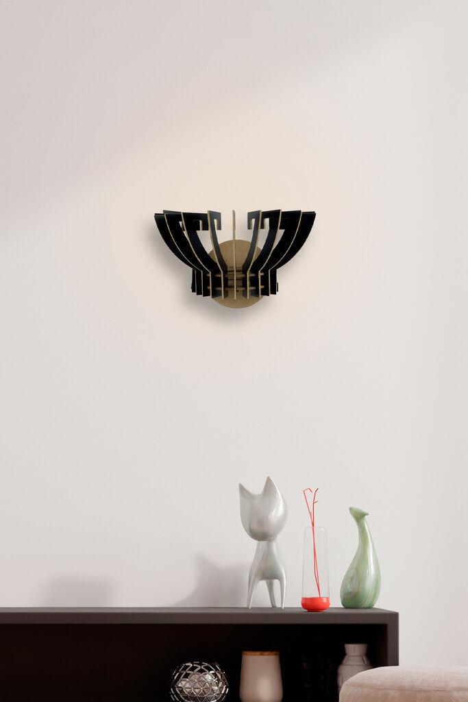 Opviq Zidna lampa E27 Grlo, Crna