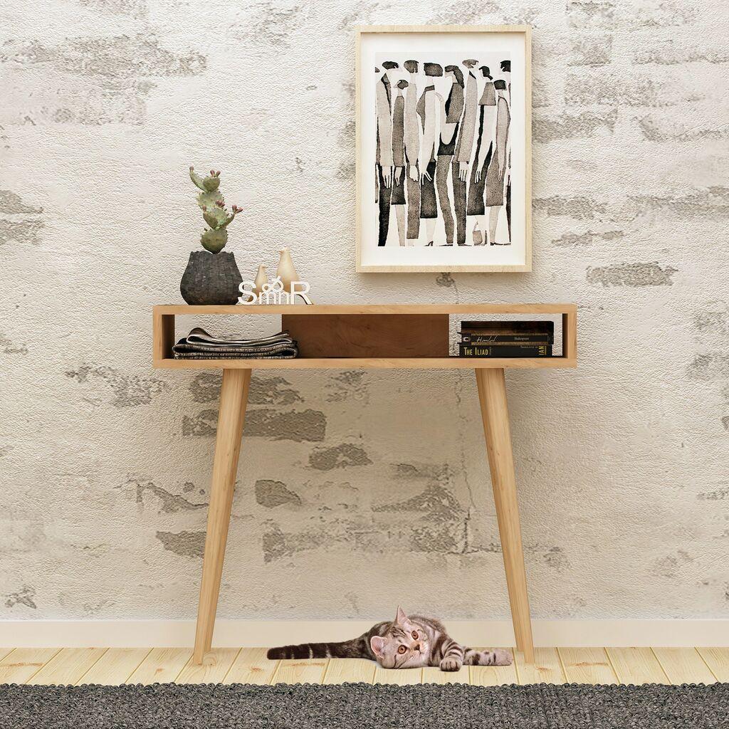 Hanah home Polica 100x83,6x30cm Hrast-Bijela