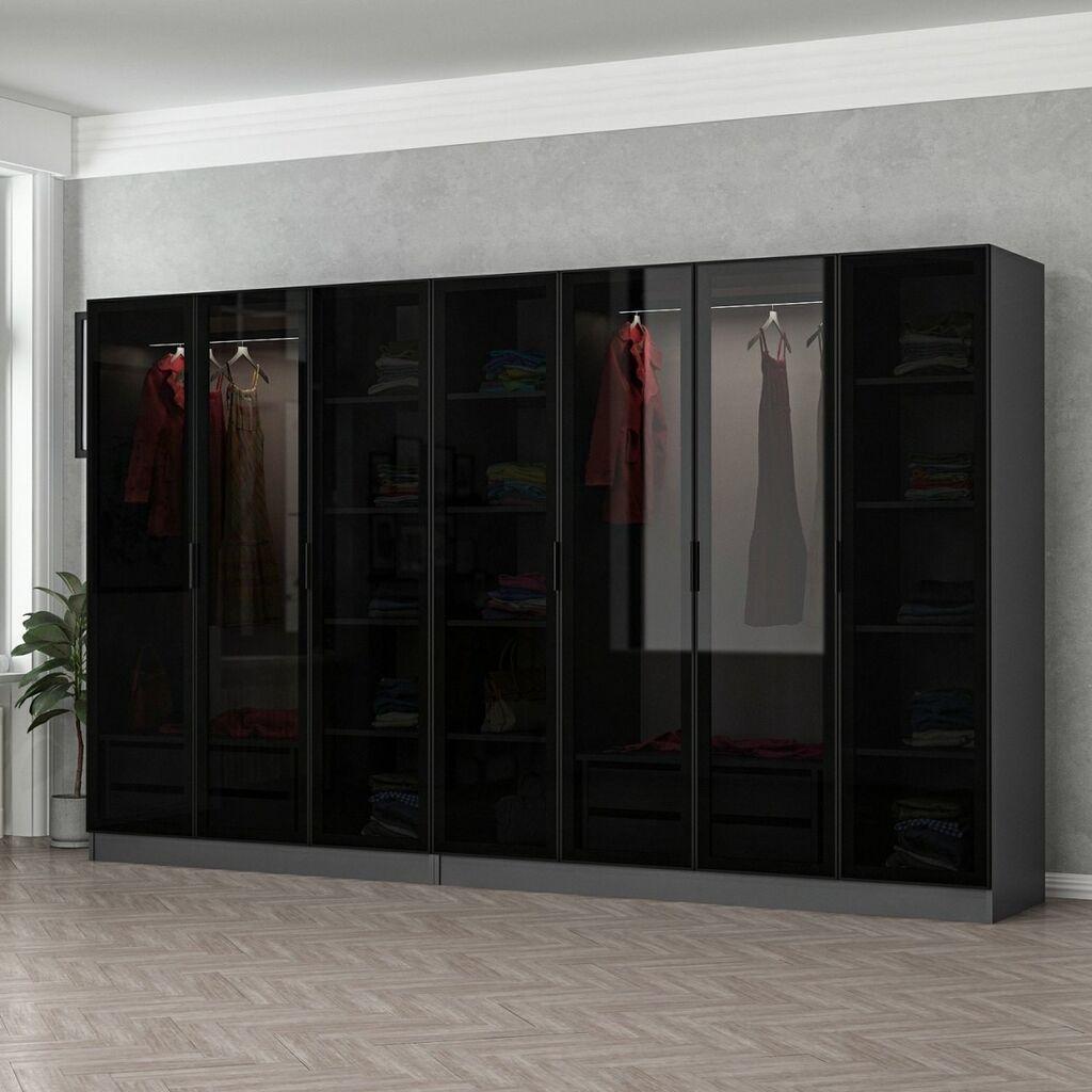 Hanah Home Kale 6095 Ormar, 315x210x52cm, Crni