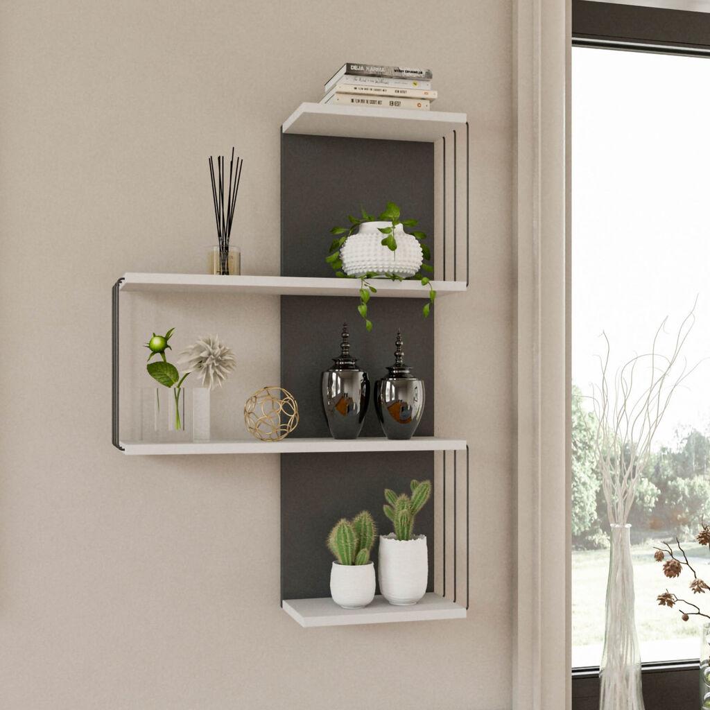 Hanah Home Cambel Zidna polica, Antracit