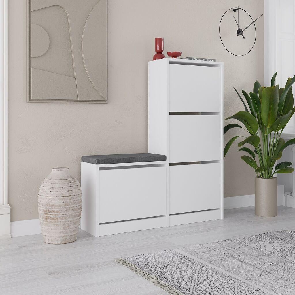 Hanah home Cipelarnik 105x118,5x26cm Bijeli