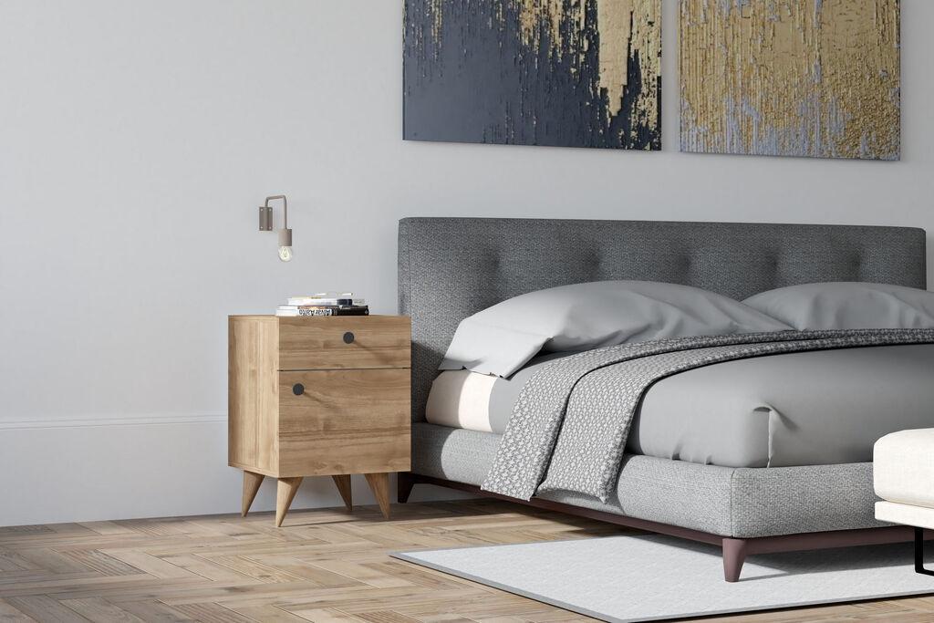 Hanah Home Noćni ormarić Pila 40x60​​x43.8cm Orah