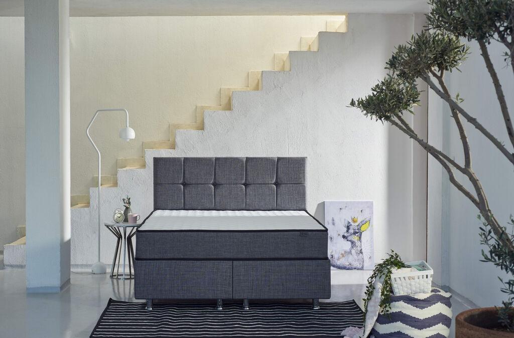 Hanah Home Madrac 140x24x200cm Bijelo-Sivi