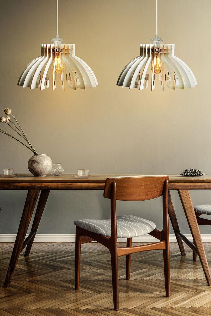 Opviq Luster 166, 55cm, E27, Bijeli