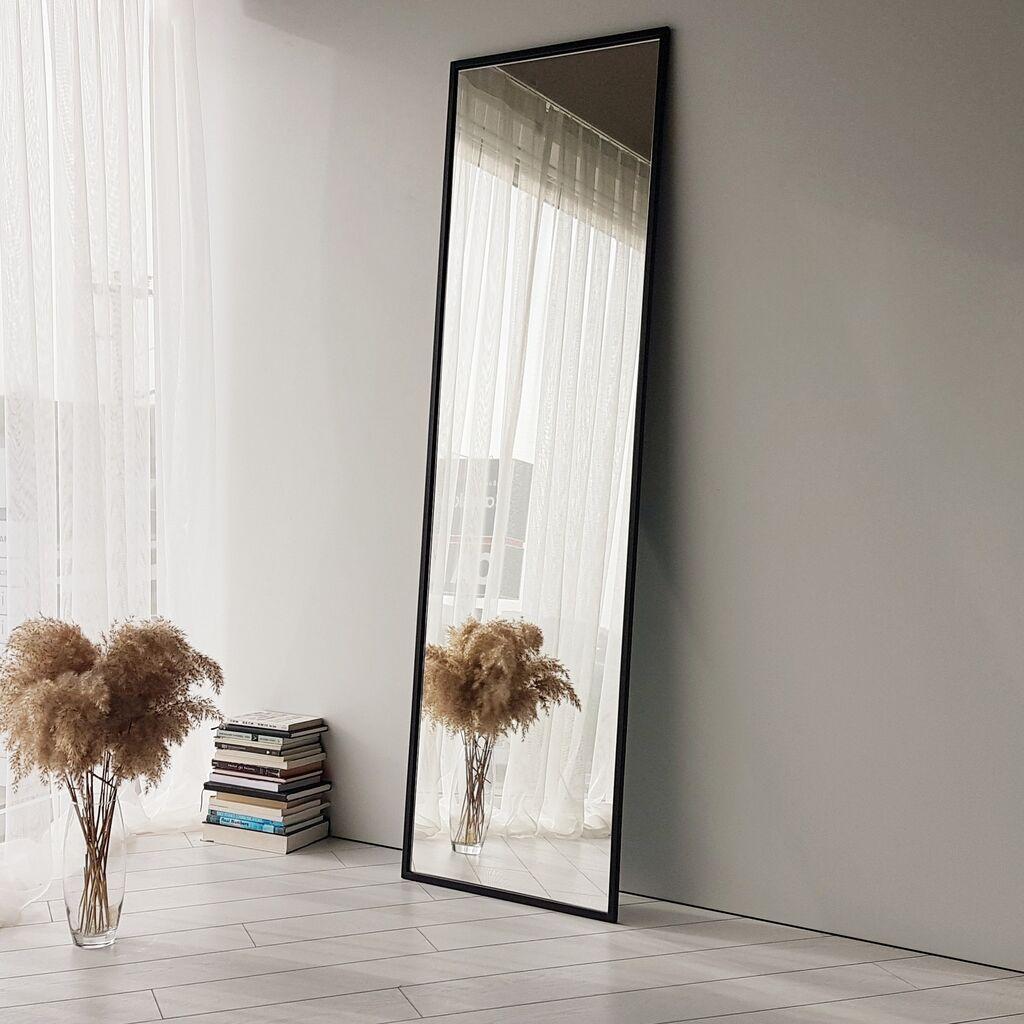Hanah Home Podno ogledalo Cool Ayna Metal, 170x50cm, Crno