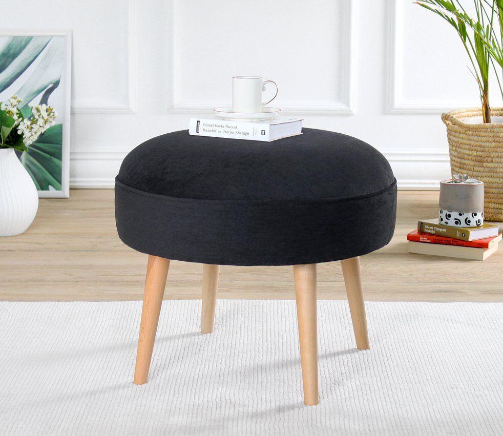 Atelier del Sofa Tabure 52x44cm, Crna