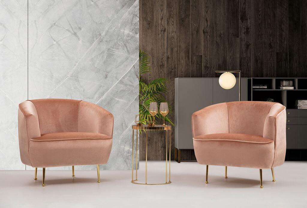 Atelier del Sofa Fotelja Piccoli 72x75x83cm Pink