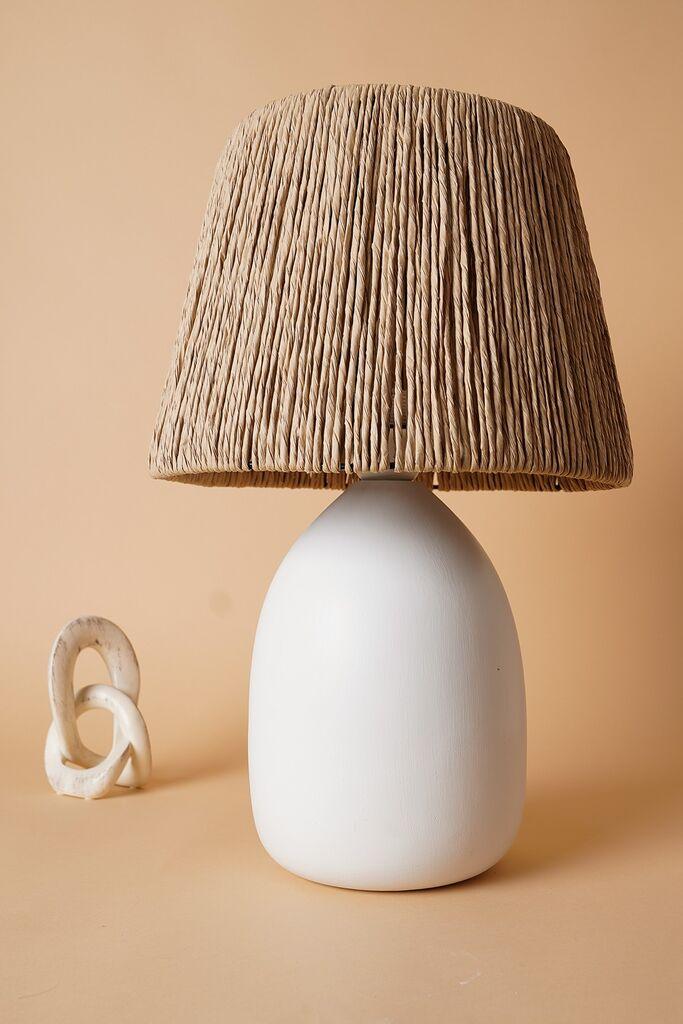 Opviq Stona lampa E27 Grlo, Bijeli hrast