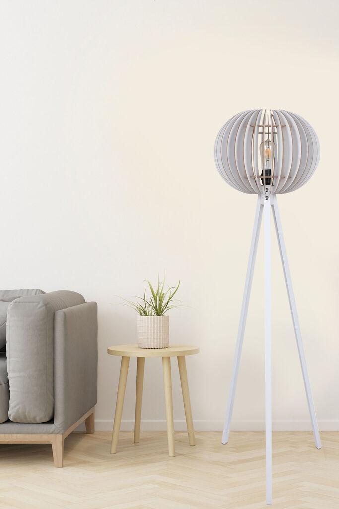 Opviq Podna lampa 191, 145 cm, E27, Bijela
