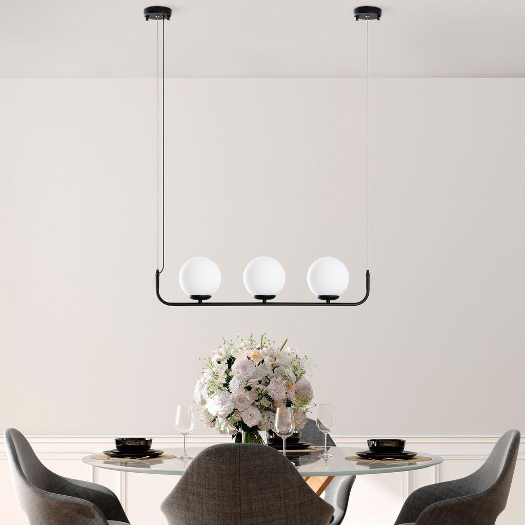 Opviq Luster Faruk-13715, 20-110cm, grlo 15cm, 3xE14, crno