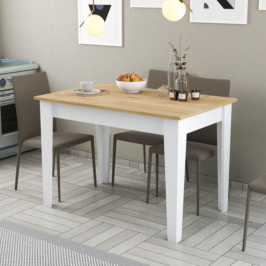 Hanah Home Trpezarijski sto Kiev 512 110x75x72cm Bijelo-Hrast