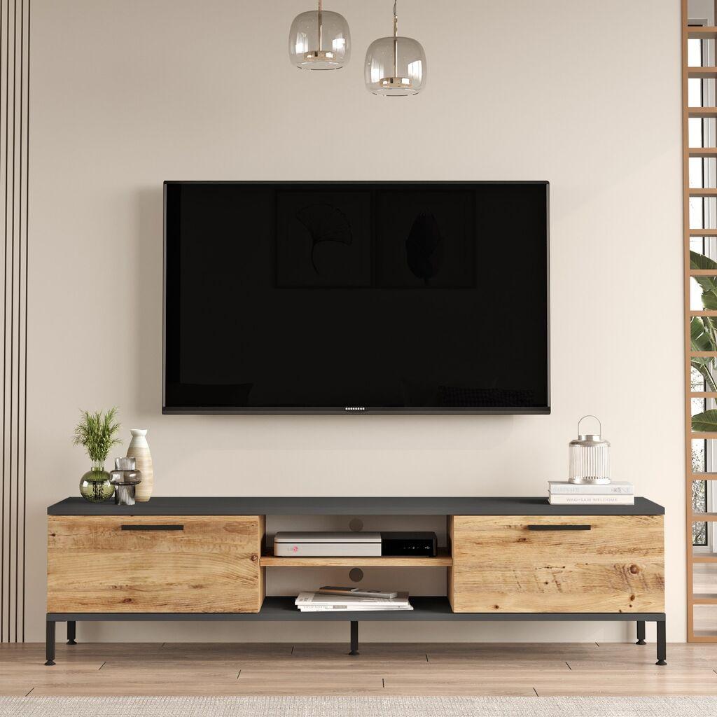 Hanah home TV komoda bež-antracit