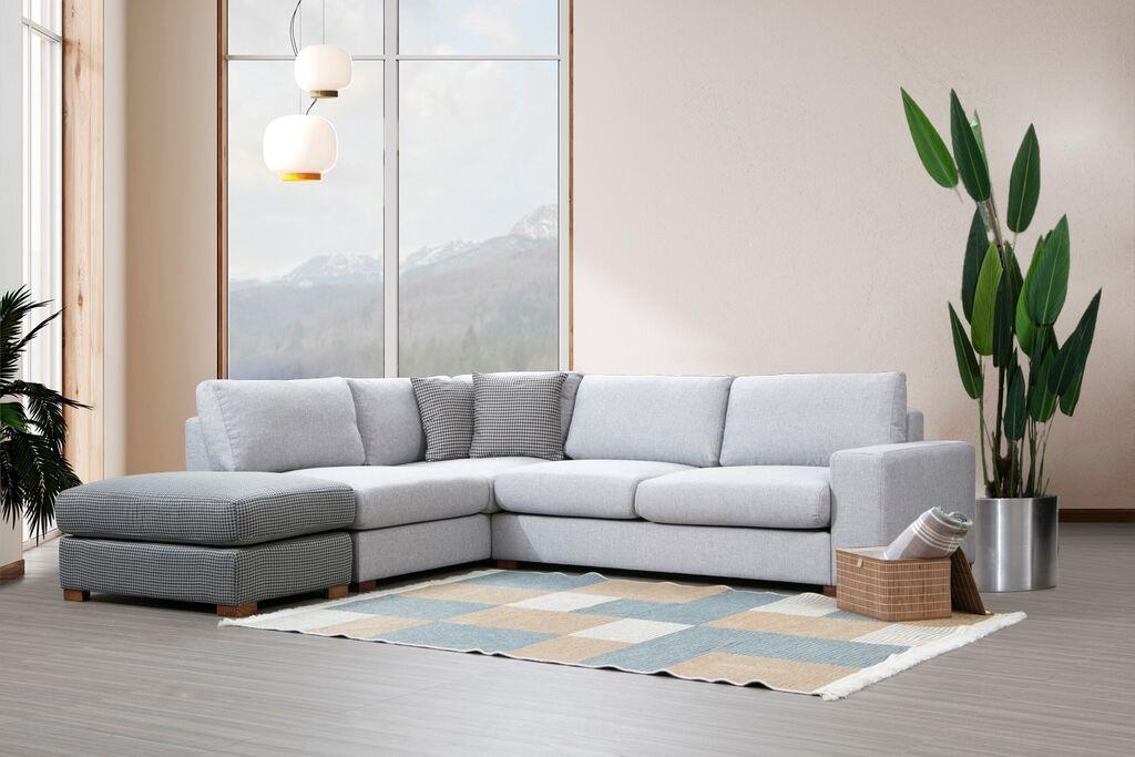 Atelier del Sofa Kutni set Loop 1 95x85x246cm Siva