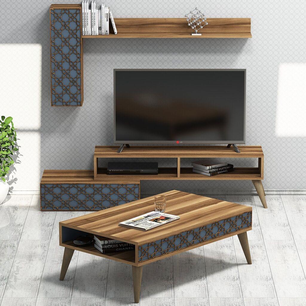 Hanah Home Set TV Komoda i klub sto Orah