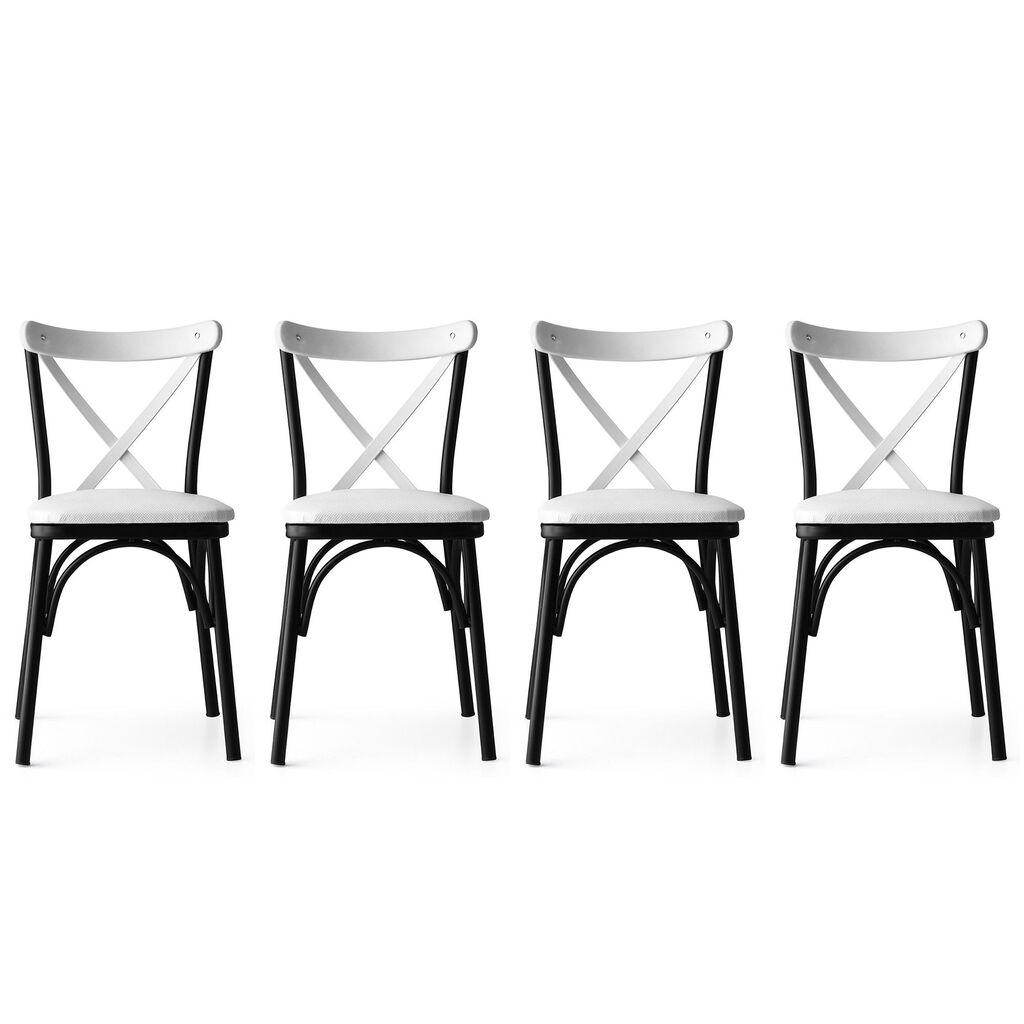 Hanah Home Set 4 trpezarijske stolice Ekol Bijeli