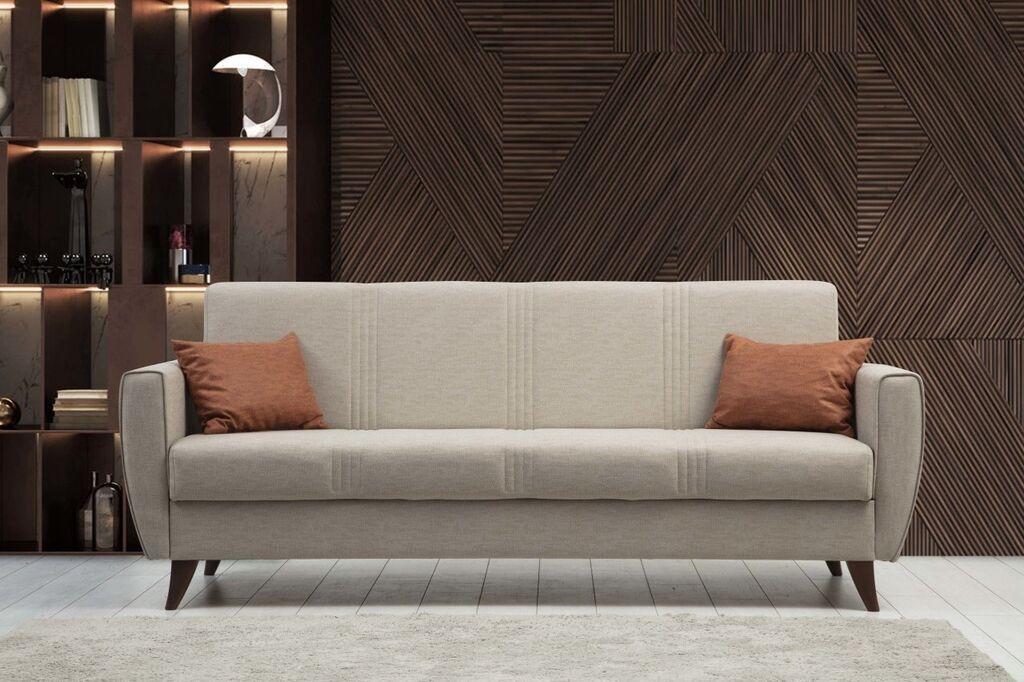 Atelier del Sofa, trosjed, razvlačivi naslon, 207x86x77cm, bež