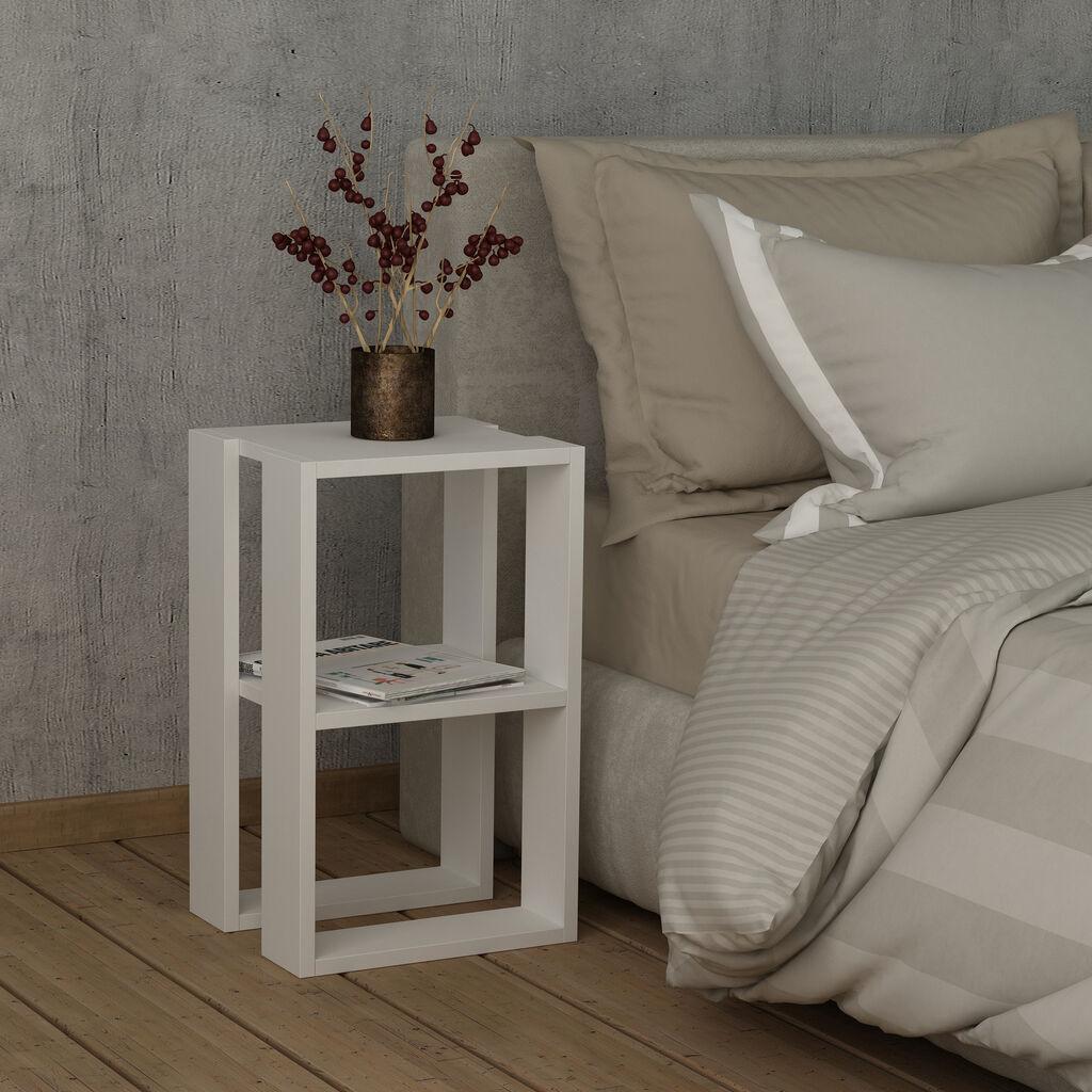 Hanah Home Pomoćni stočić Lonie, Bijeli