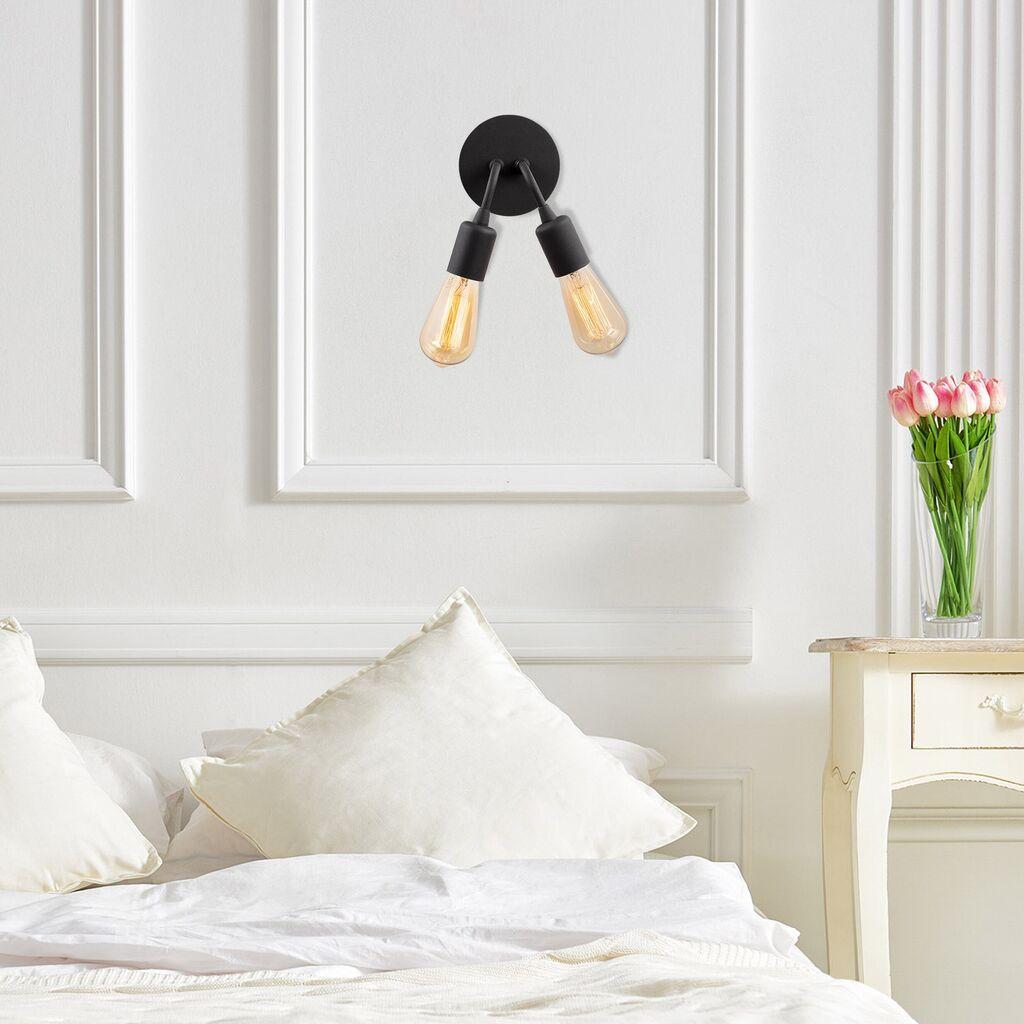 Opviq Zidna lampa E27 Grlo, Crna