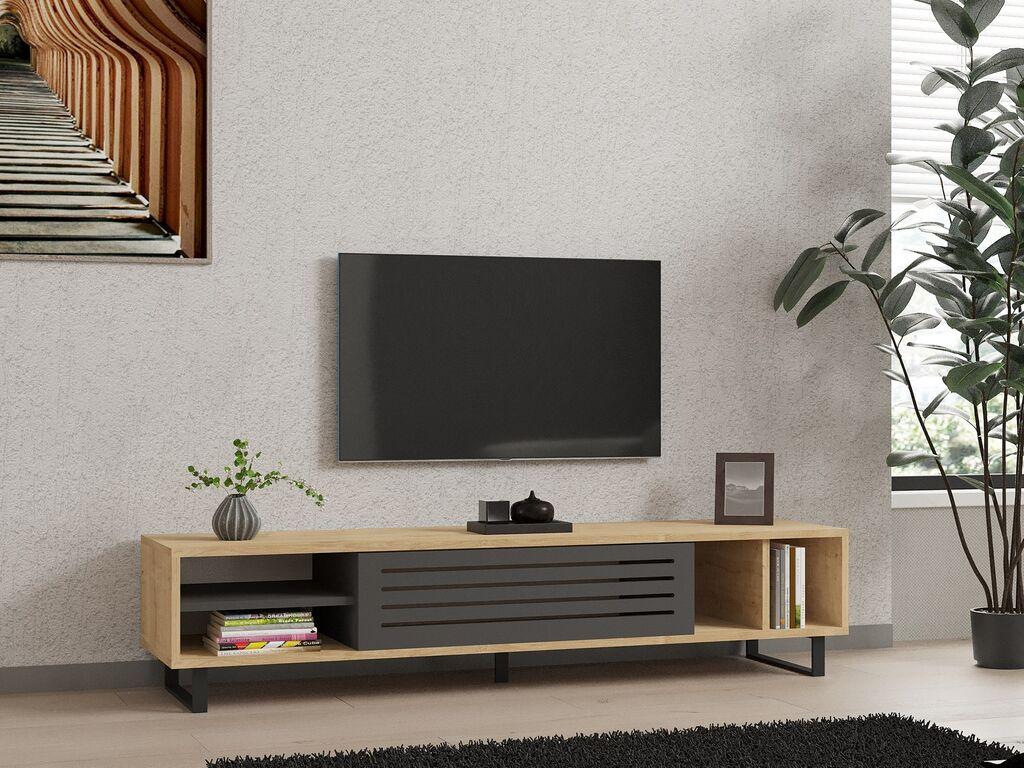 Hanah Home Sapphire TV polica, smeđe-tamno siva