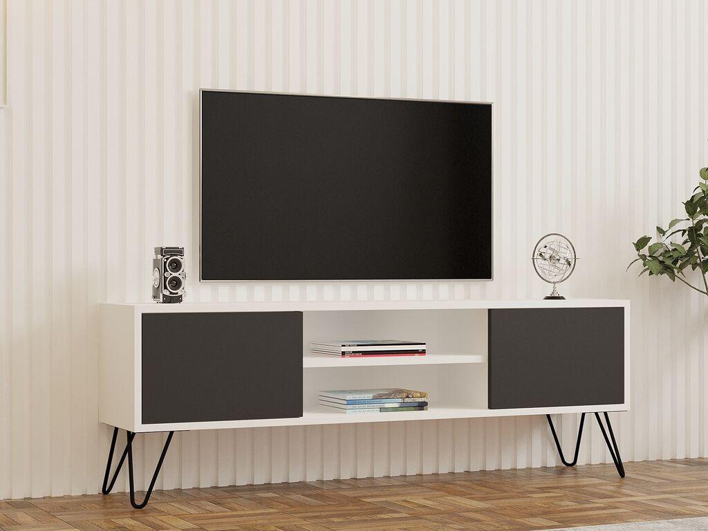 Hanah home TV Chest Hare Bijelo-antracit