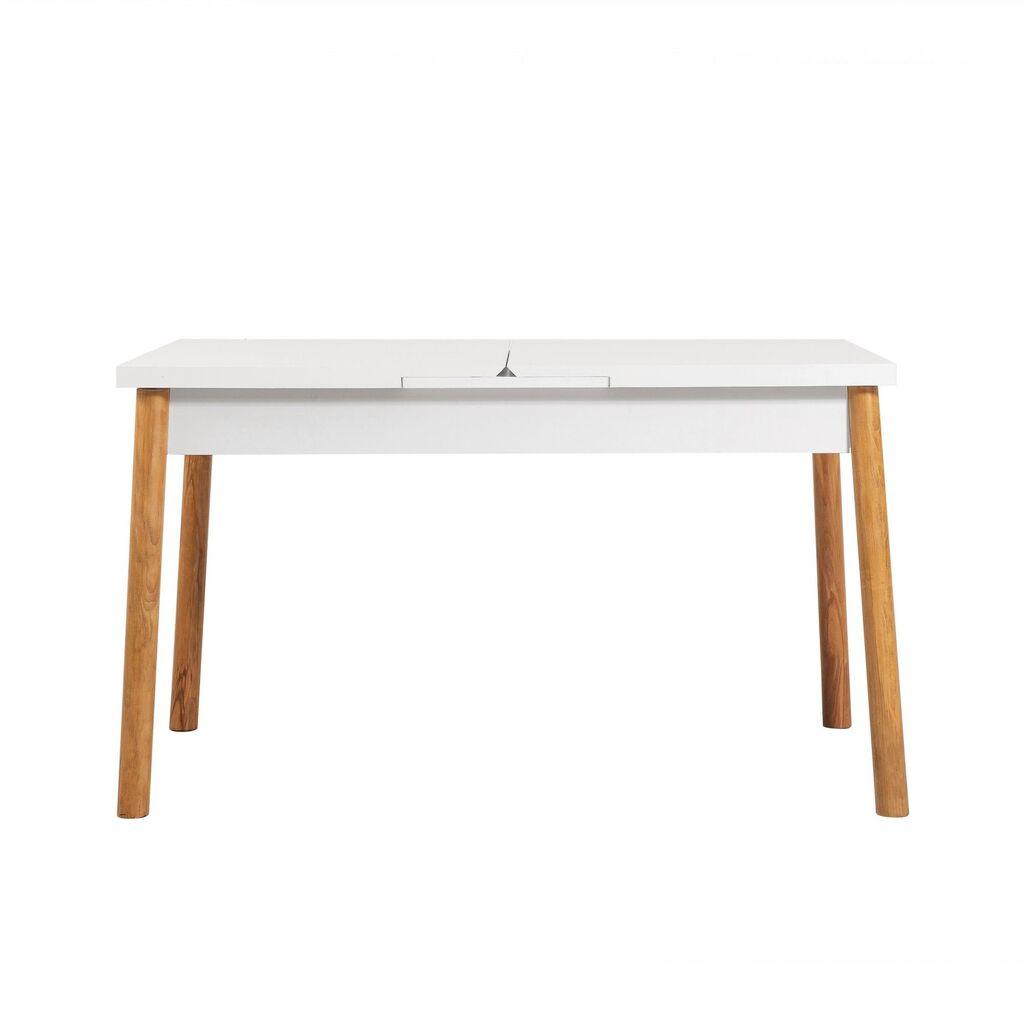 Hanah Home Trpezarijski sto Santiago 120x75x75cm Bež-Bijeli