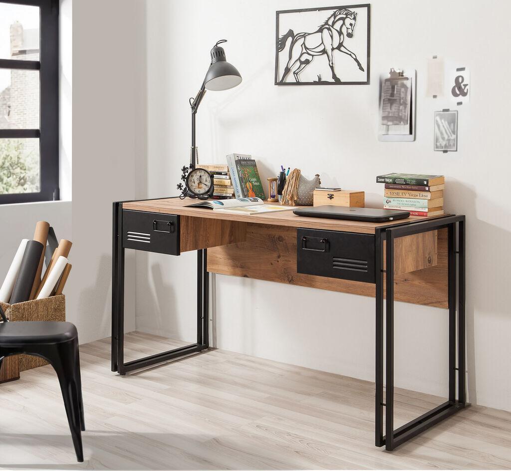 Hanah home Radni sto 139x75x60cm Bež-Crna
