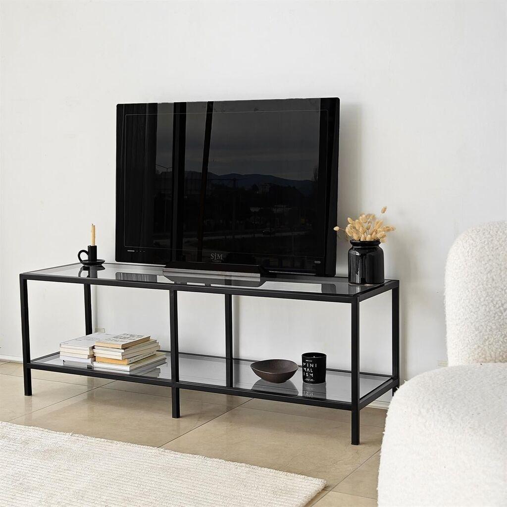Hanah home TV komoda Osnovna tamno siva-crna