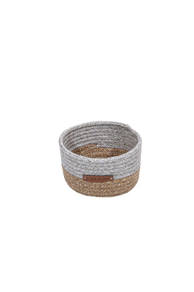 Aberto Design Ukrasna korpa 15x10cm, Bež-siva