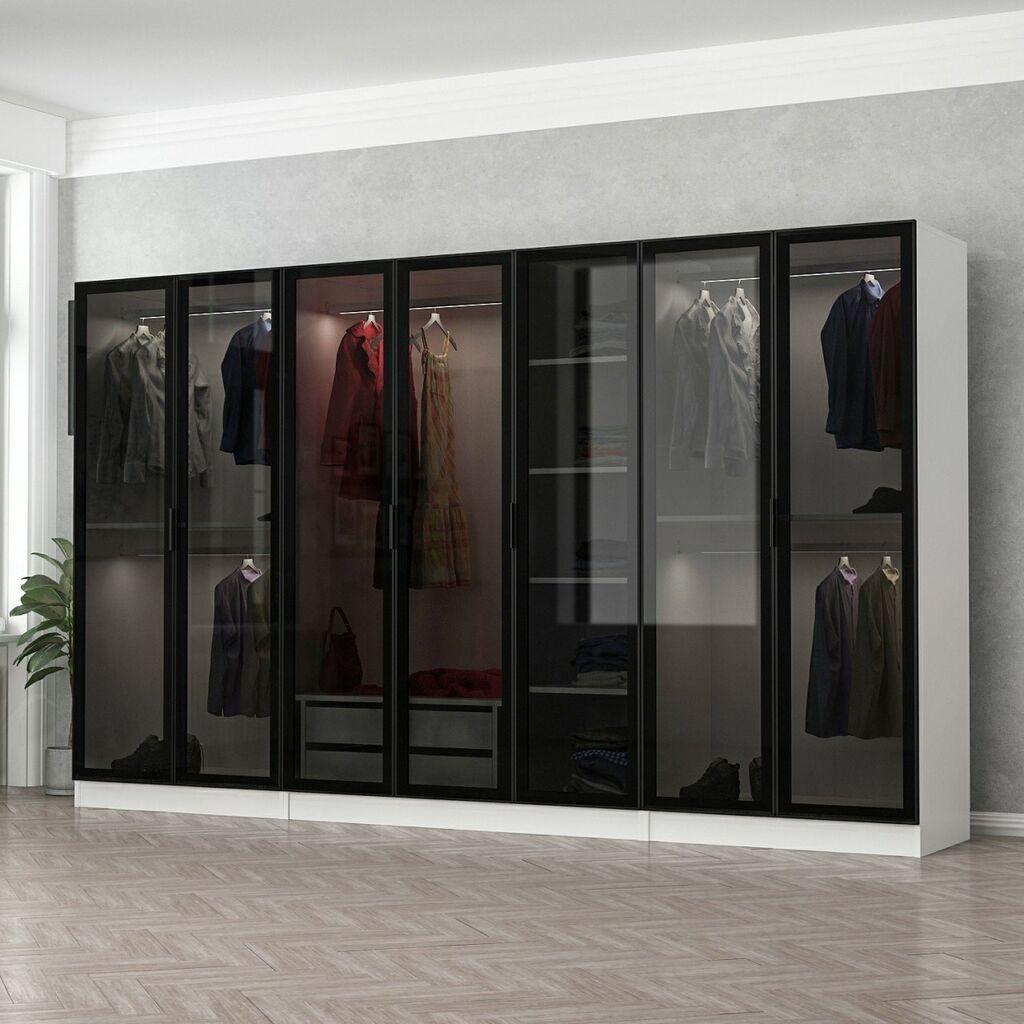 Hanah home Ormar Kale 315x210x52cm Bijelo-crni