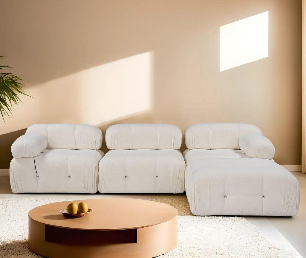 Atelier del Sofa Kutna sofa 95x75x288cm Bijela