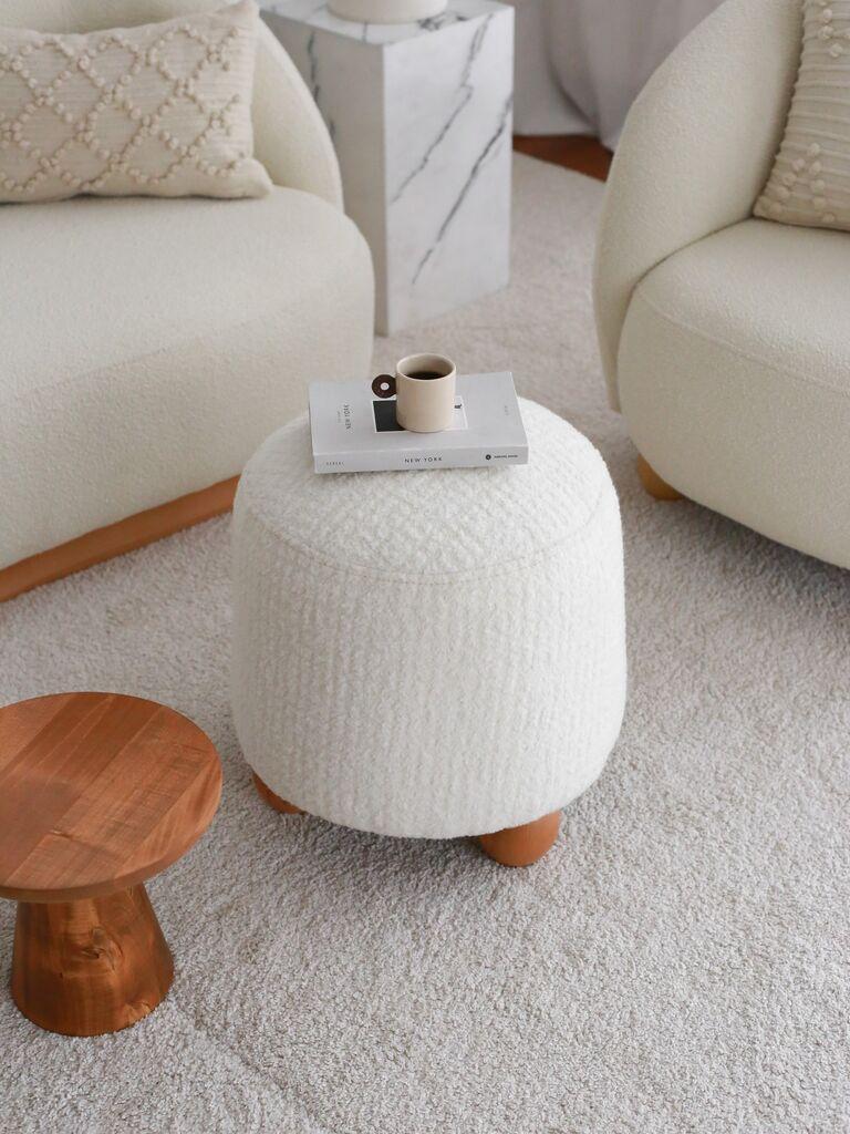 Atelier del Sofa Tabure 43x45x37cm, Bijela