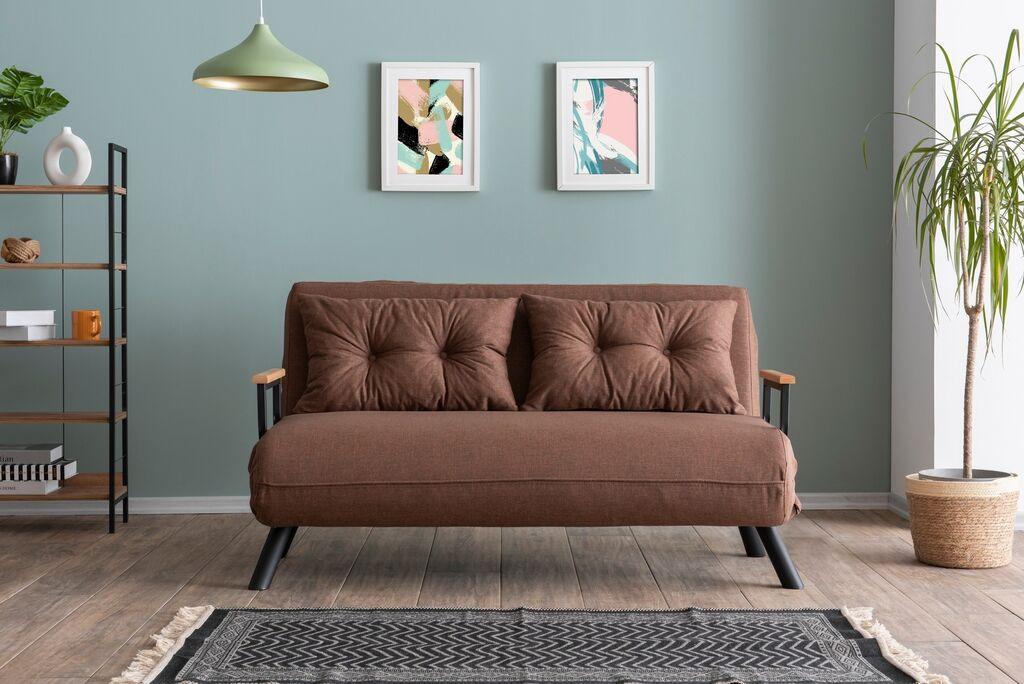 Atelier del Sofa Dvosed na razvlačenje Sando 2 Svetlobraon