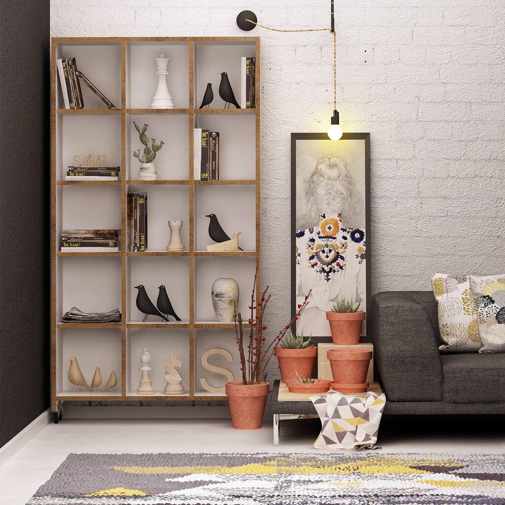 Hanah Home Crotone Polica za knjige 90x165.5x25cm, Bijela