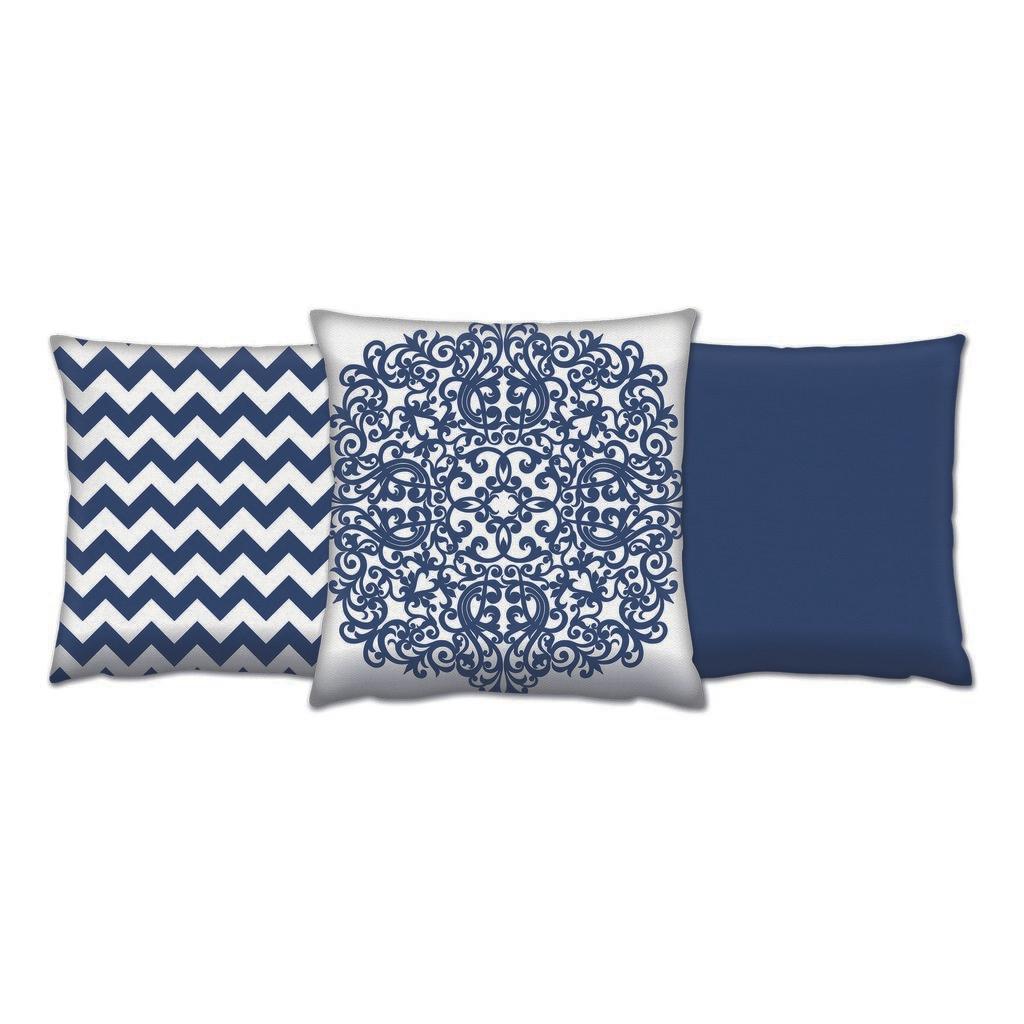 Aberto Design AC 4334 4668 4335 Set od 3 ukrasna jastuka, 43 x 43 cm, Šareni