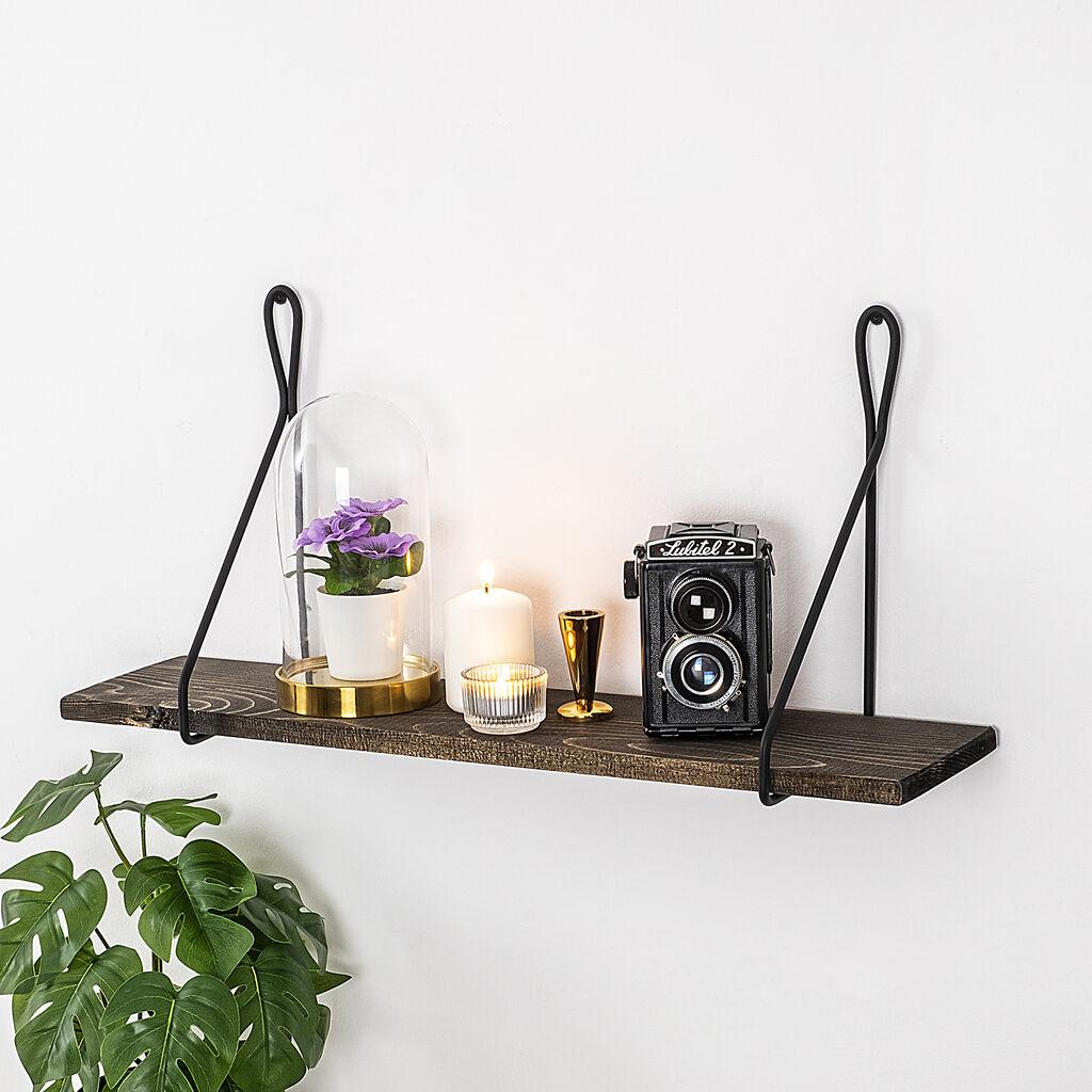 Hanah Home Amaryllis Zidna polica, Braon