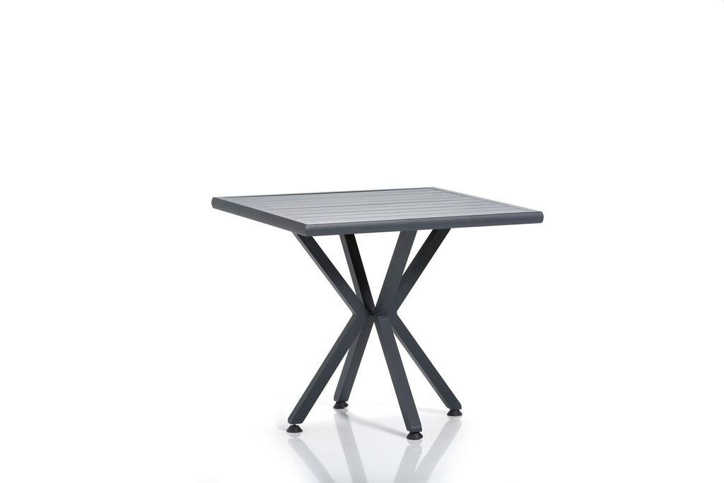 Hanah Home Baštenski sto Samara 1, 94x94x78cm Sivo-Crni