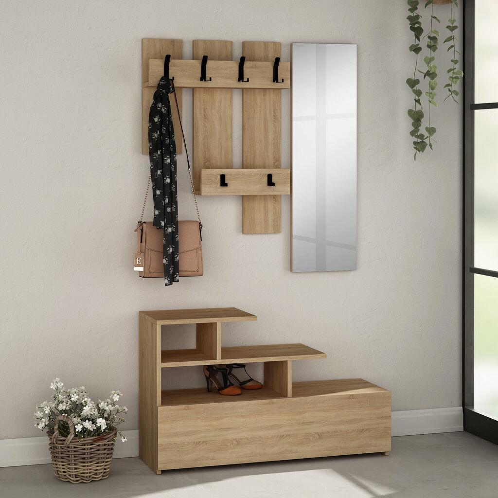 Hanah Home Stalak za cipele 100x61x30cm Hrast