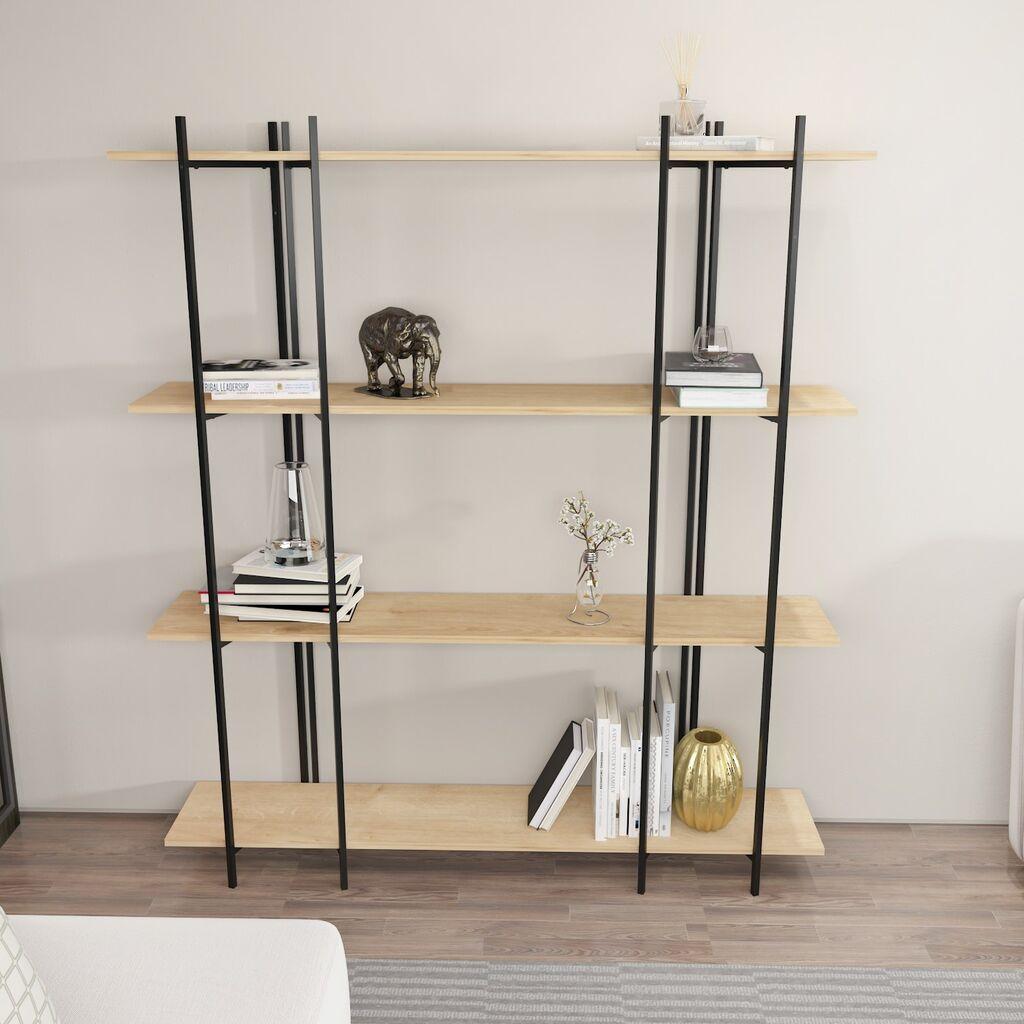Hanah Home Polica 160x180x29,6cm Hrast-Crna