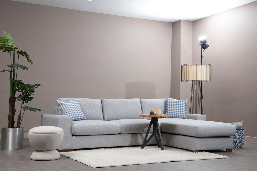 Atelier del Sofa Kutni set Loop 12 95x85x290cm Svijetlo siva