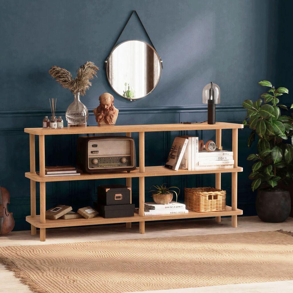 Hanah Home Polica 150x74,9x35cm Bež