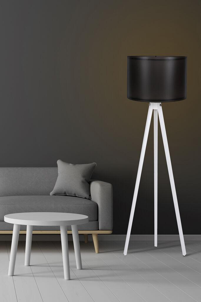 Opviq Podna lampa 105, Bijelo-crna