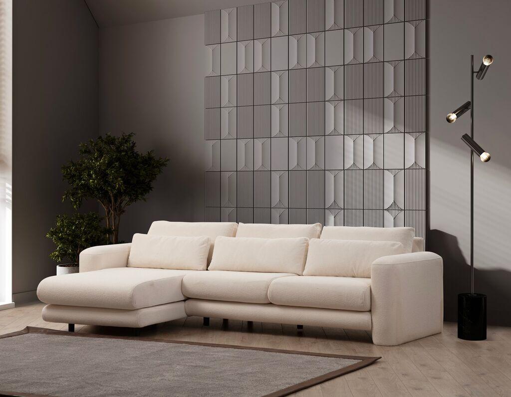 Atelier del Sofa Kutna garnitura Lily 97x73x290cm Krem