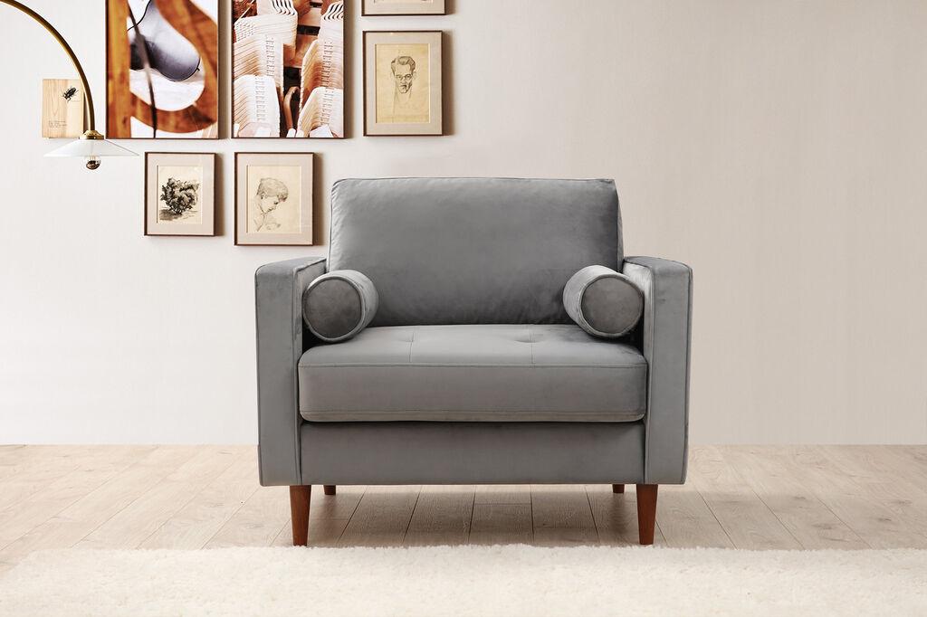Atelier del Sofa Fotelja Roma 105x85x90cm, Svijetlosiva
