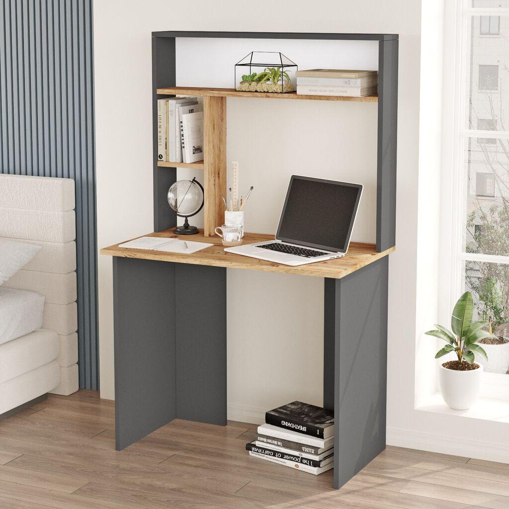 Hanah home Radni sto 90x148,6x51,6cm Bež-Antracit
